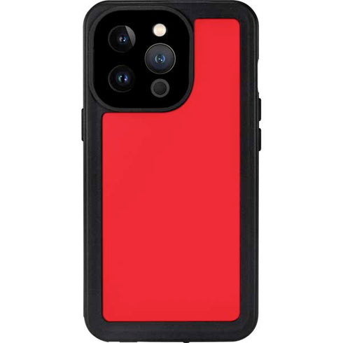 Red Solid iPhone 14 Pro Waterproof Case