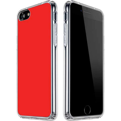 Red Solid iPhone SE (2nd & 3rd Gen) Clear Case