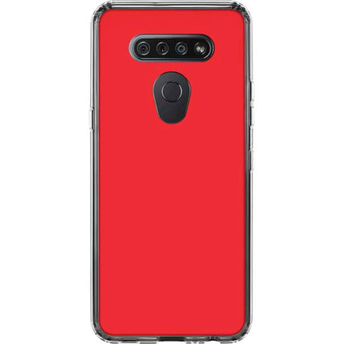Red LG K51/Q51 Clear Case