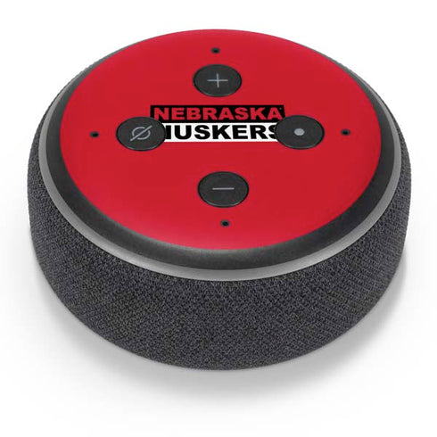University of Nebraska Red Huskers Amazon Echo Dot Skin