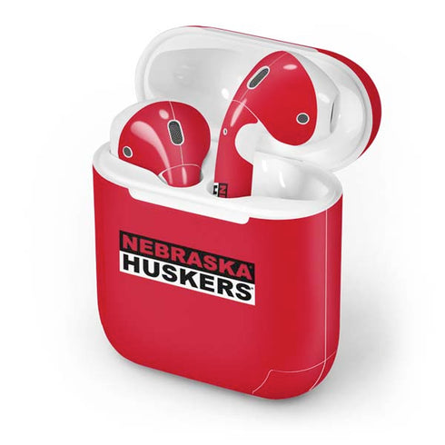University of Nebraska Red Huskers Apple AirPods Skin