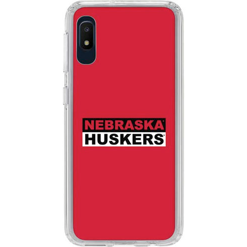 University of Nebraska Red Huskers Galaxy A10e Clear Case