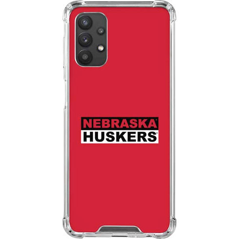University of Nebraska Red Huskers Galaxy A32 5G Clear Case