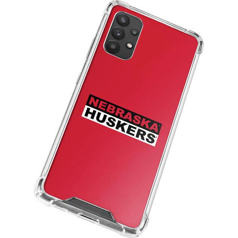 University of Nebraska Red Huskers Galaxy A32 5G Clear Case
