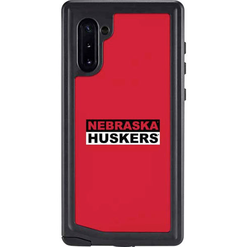 University of Nebraska Red Huskers Galaxy Note 10 Waterproof Case