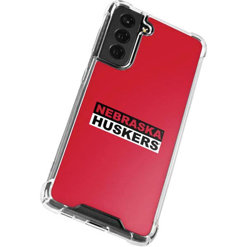 University of Nebraska Red Huskers Galaxy S21 FE Clear Case
