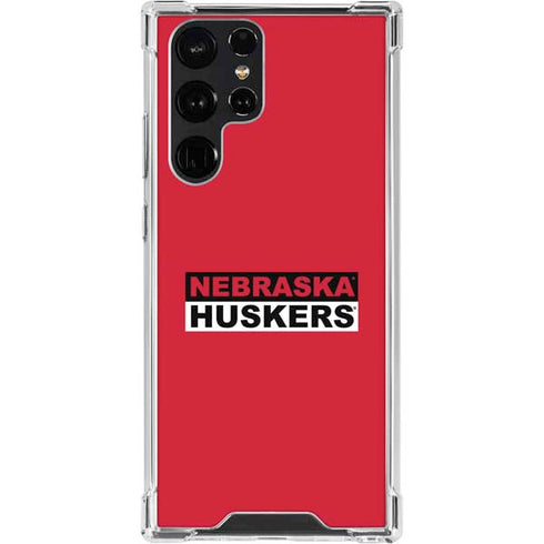 University of Nebraska Red Huskers Galaxy S22 Ultra Clear Case