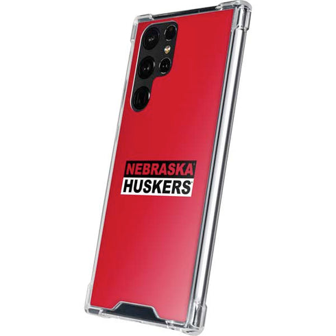 University of Nebraska Red Huskers Galaxy S22 Ultra Clear Case