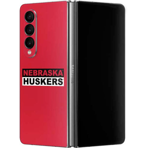University of Nebraska Red Huskers Galaxy Z Fold4 5G Skin
