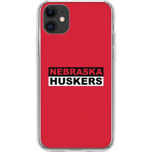 University of Nebraska Red Huskers iPhone 11 Clear Case