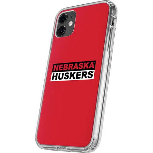 University of Nebraska Red Huskers iPhone 11 Clear Case