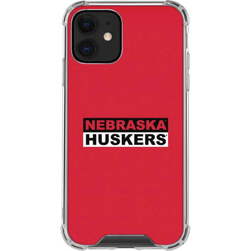 University of Nebraska Red Huskers iPhone 12 Clear Case