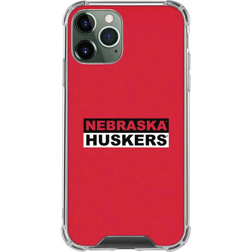 University of Nebraska Red Huskers iPhone 12 Pro Clear Case