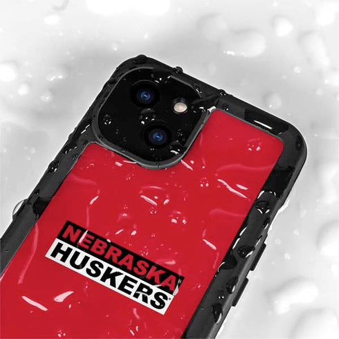University of Nebraska Red Huskers iPhone 13 Mini Waterproof Case