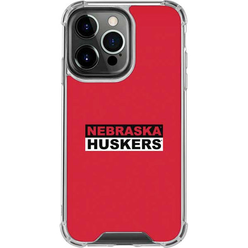 University of Nebraska Red Huskers iPhone 13 Pro Clear Case