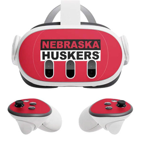 University of Nebraska Red Huskers Meta Quest 3 Skin