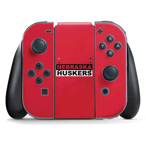 University of Nebraska Red Huskers Nintendo Switch (2017-2021) Joy-Con Controller Skin