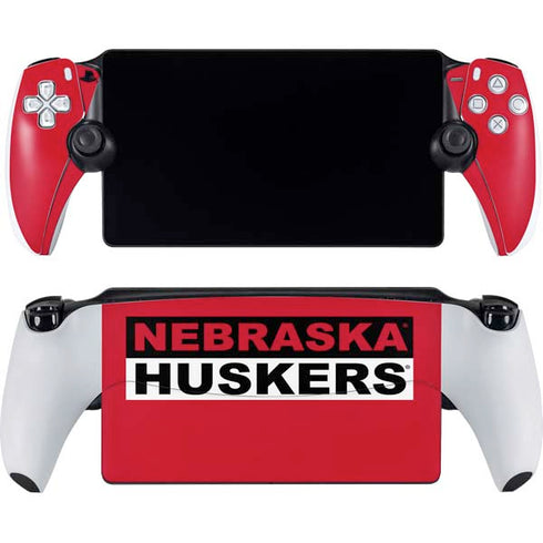 University of Nebraska Red Huskers PlayStation Portal Remote Player Skin