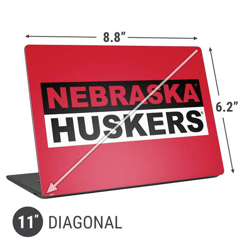 University of Nebraska Red Huskers Universal Laptop 11in (8.8 x 6.2in) Skin
