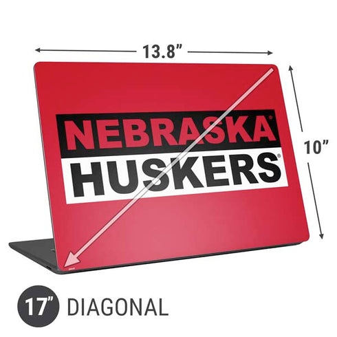 University of Nebraska Red Huskers Universal Laptop 17in (13.8 x 10in) Skin