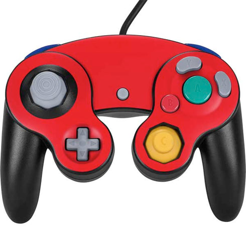 Red Solid Nintendo GameCube Controller Skin