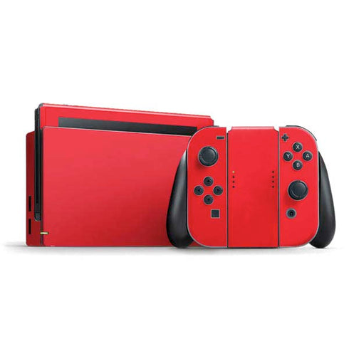 Red Solid Nintendo Switch Bundle Skin