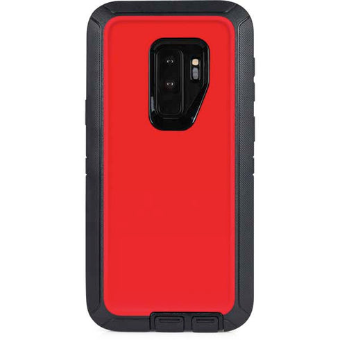 Red Solid Otterbox Defender Galaxy Skin
