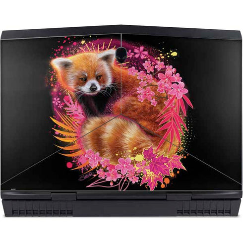 Red Panda with Flowers by Sheena Pike Dell Alienware Skin