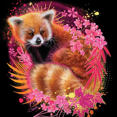 Red Panda with Flowers by Sheena Pike Dell Alienware Skin