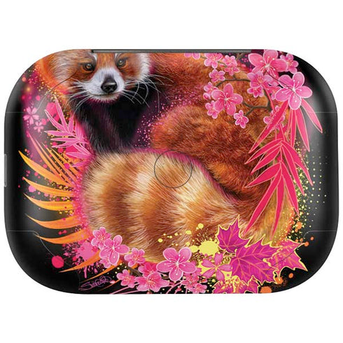 Red Panda with Flowers by Sheena Pike Amazon Echo Buds Skin