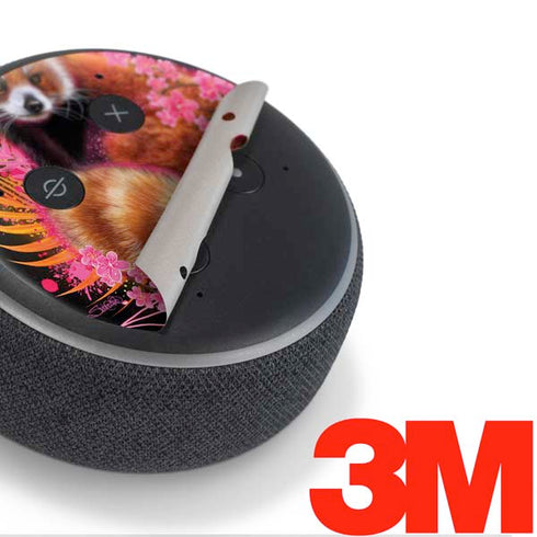 Red Panda with Flowers by Sheena Pike Amazon Echo Dot Skin