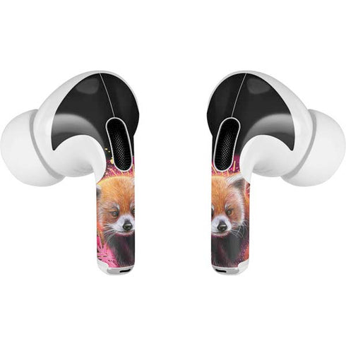 Red Panda with Flowers by Sheena Pike Apple AirPods Pro Skin