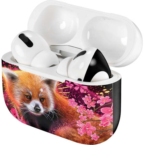 Red Panda with Flowers by Sheena Pike Apple AirPods Pro Skin