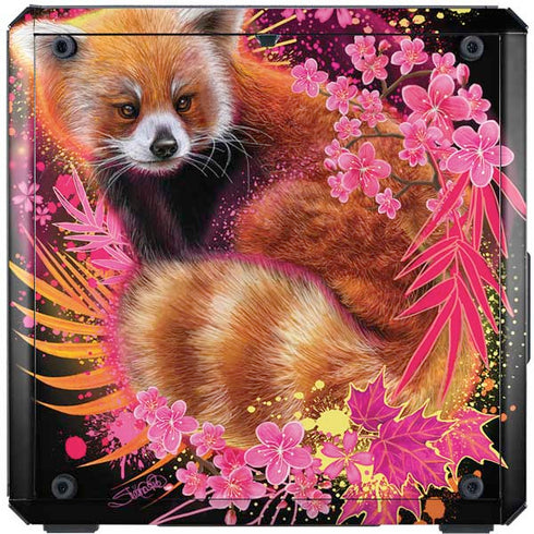 Red Panda with Flowers by Sheena Pike Cooler Master MasterBox Q300L Mini Tower Skin