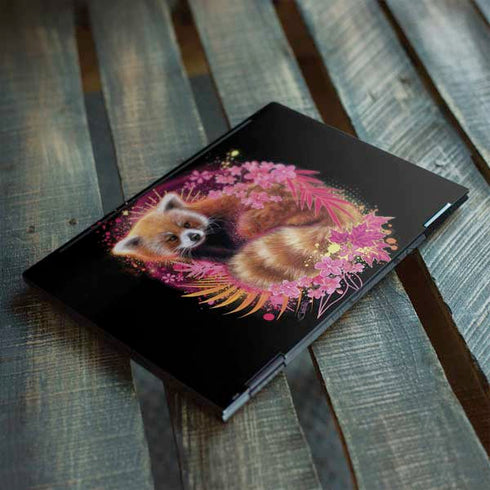 Red Panda with Flowers by Sheena Pike HP Envy Skin