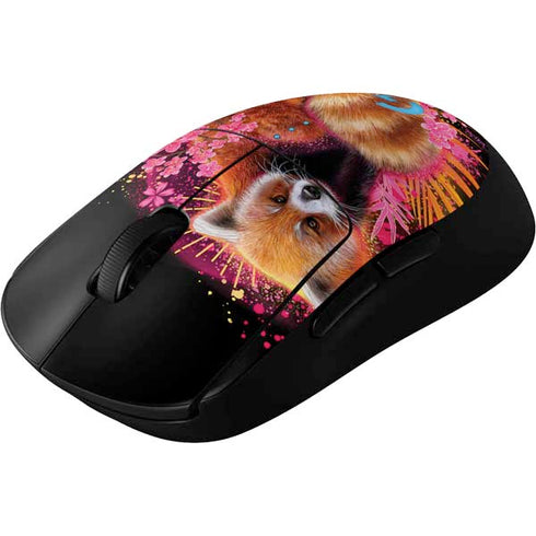 Red Panda with Flowers by Sheena Pike G Pro Wireless Gaming Mouse Skin