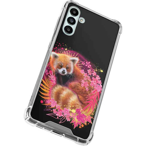 Red Panda with Flowers by Sheena Pike Galaxy A13 5G Clear Case