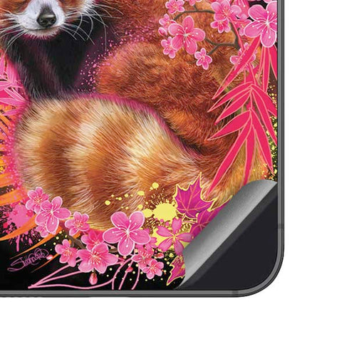 Red Panda with Flowers by Sheena Pike Galaxy A14 5G Skin