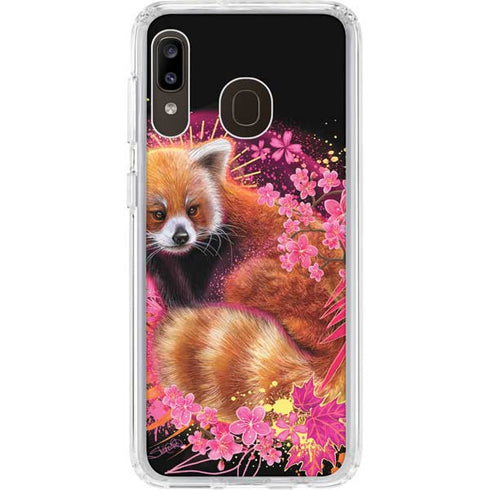 Red Panda with Flowers by Sheena Pike Galaxy A20 Clear Case