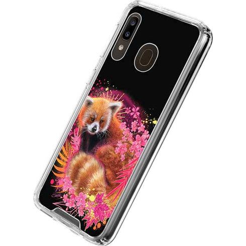 Red Panda with Flowers by Sheena Pike Galaxy A30 Clear Case