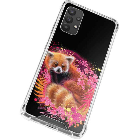 Red Panda with Flowers by Sheena Pike Galaxy A32 5G Clear Case