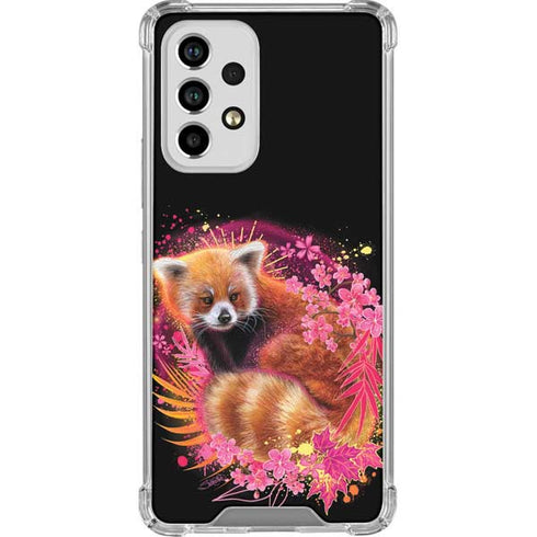Red Panda with Flowers by Sheena Pike Galaxy A53 5G Clear Case