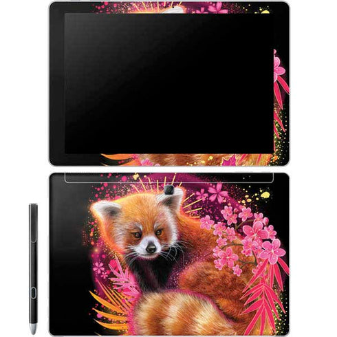 Red Panda with Flowers by Sheena Pike Galaxy Book 12in Skin