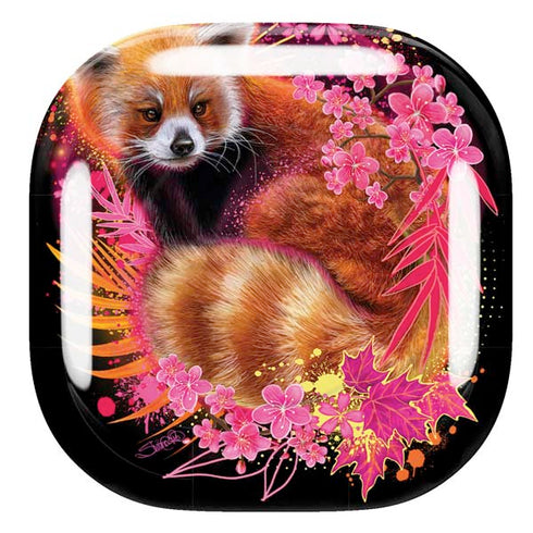 Red Panda with Flowers by Sheena Pike Galaxy Buds Live Skin