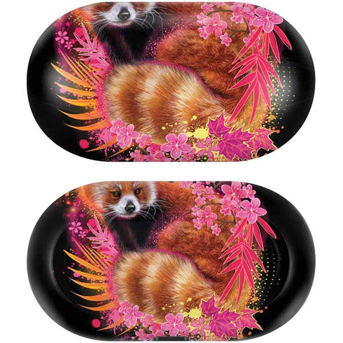 Red Panda with Flowers by Sheena Pike Galaxy Buds Skin