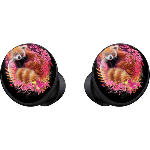 Red Panda with Flowers by Sheena Pike Galaxy Buds Skin