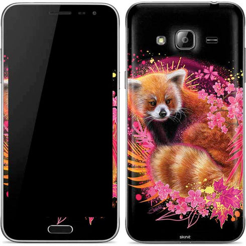 Red Panda with Flowers by Sheena Pike Galaxy J3 Skin