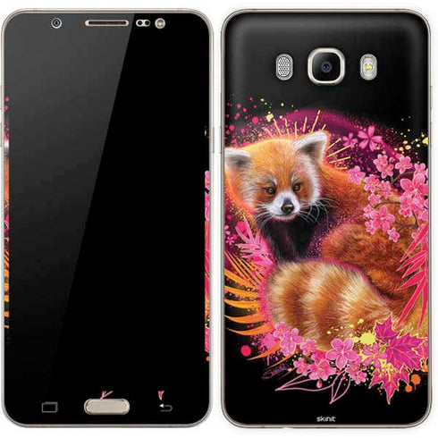 Red Panda with Flowers by Sheena Pike Galaxy J7 Skin