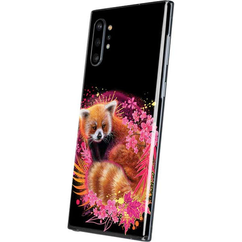 Red Panda with Flowers by Sheena Pike Galaxy Note 10 Plus Skin