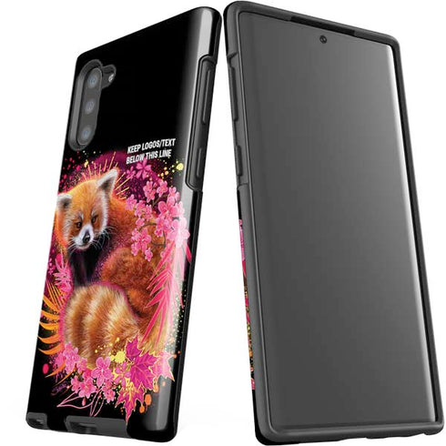 Red Panda with Flowers by Sheena Pike Galaxy Note 10 Pro Case